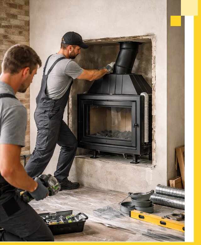 Установка каминных топок в Южноуральске: монтаж, подключение
