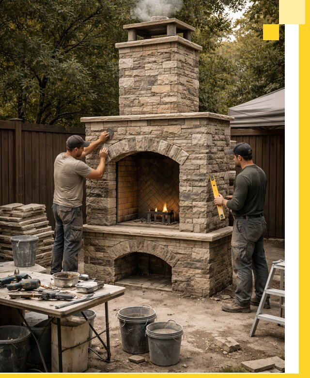 Проектирование и установка уличных каминов в Южноуральске