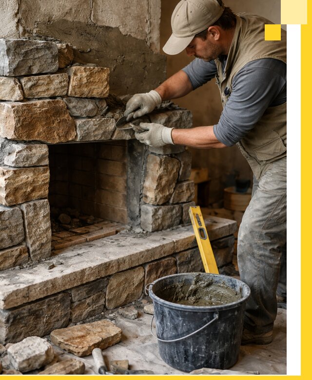 Изготовление и установка каменных каминов под ключ в Южноуральске