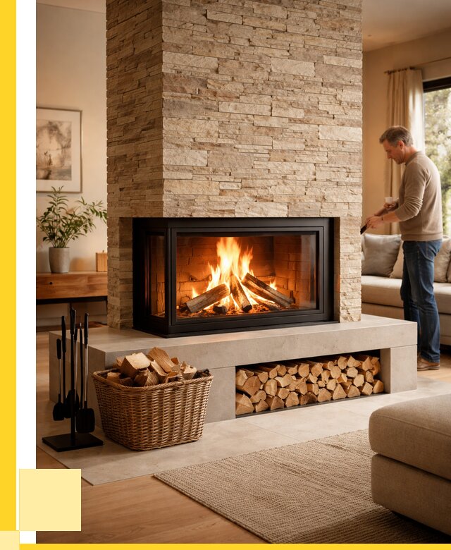 Дровяной камин под ключ в Южноуральске от 218720 р. | ЭриданЖрк