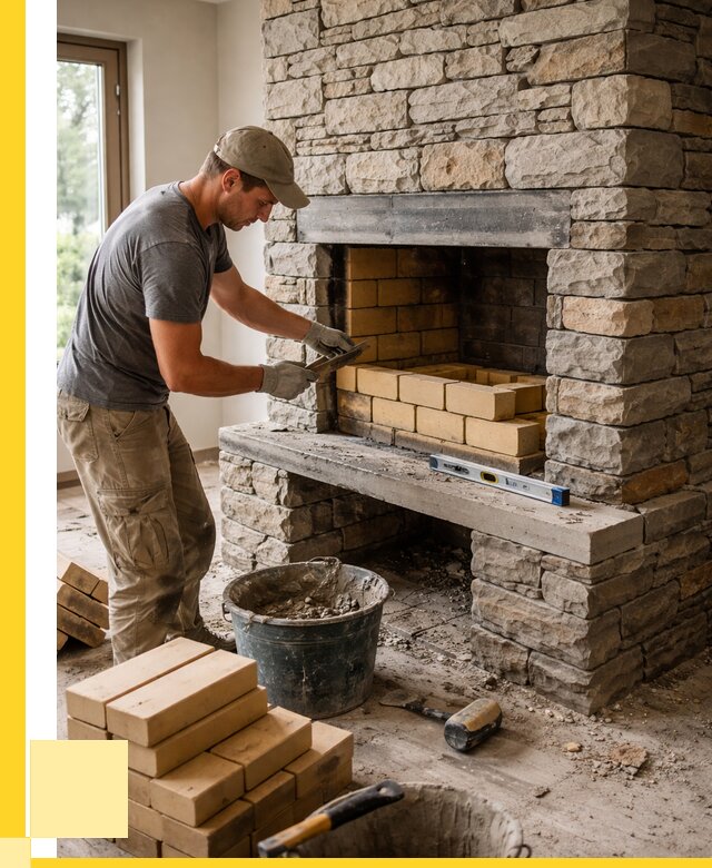 Кладка каминов и камина в Южноуральске от 27340 р. ЭриданЖрк