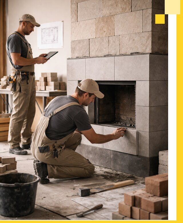 Индивидуальные проекты каминов и каминных систем в Южноуральске