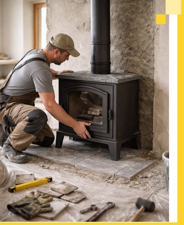 Профессиональный монтаж печей и каминов в Южноуральске под ключ