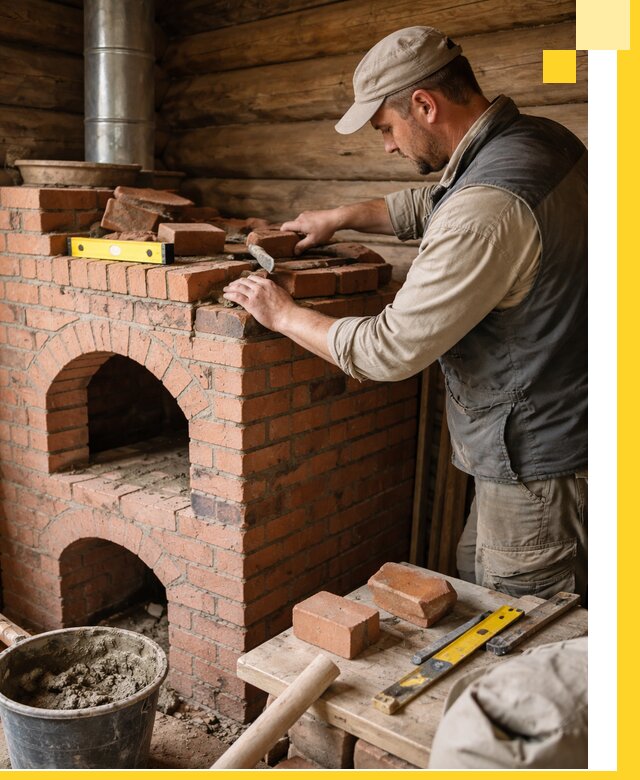 Изготовление и установка русских печей в Южноуральске под ключ