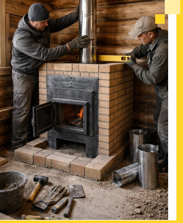 Проектирование, изготовление и установка банных печей в Южноуральске