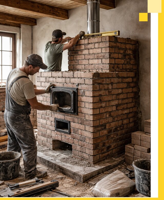 Печи для загородного дома под ключ в Южноуральске — монтаж и сервис