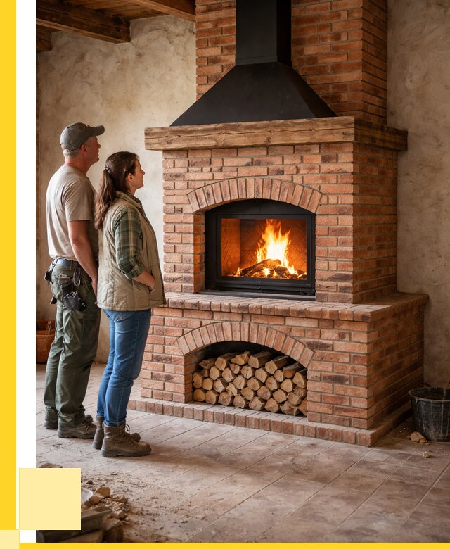 Печи камины из кирпича в Южноуральске от 131232 р. | ЭриданЖрк