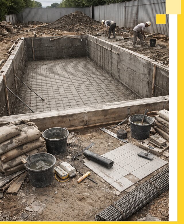 Строительство бассейнов под ключ в Южноуральске, дизайн и монтаж