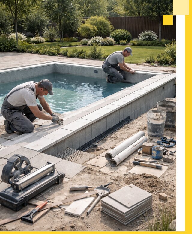 Строительство открытых бассейнов под ключ в Южноуральске профессионально