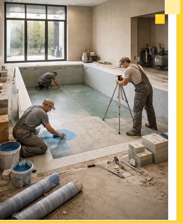 Проект и строительство закрытых бассейнов в Южноуральске под ключ