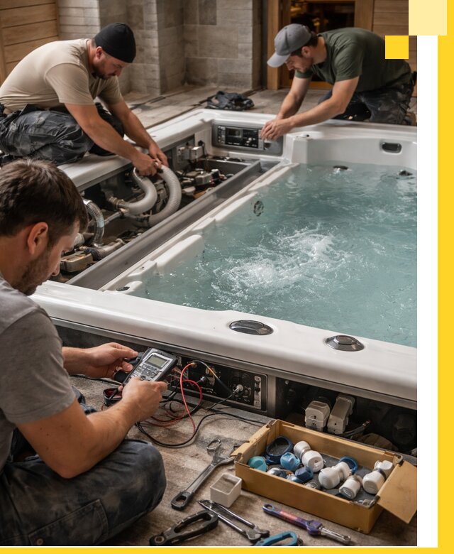 Гидромассажные бассейны под ключ в Южноуральске, дизайн и монтаж