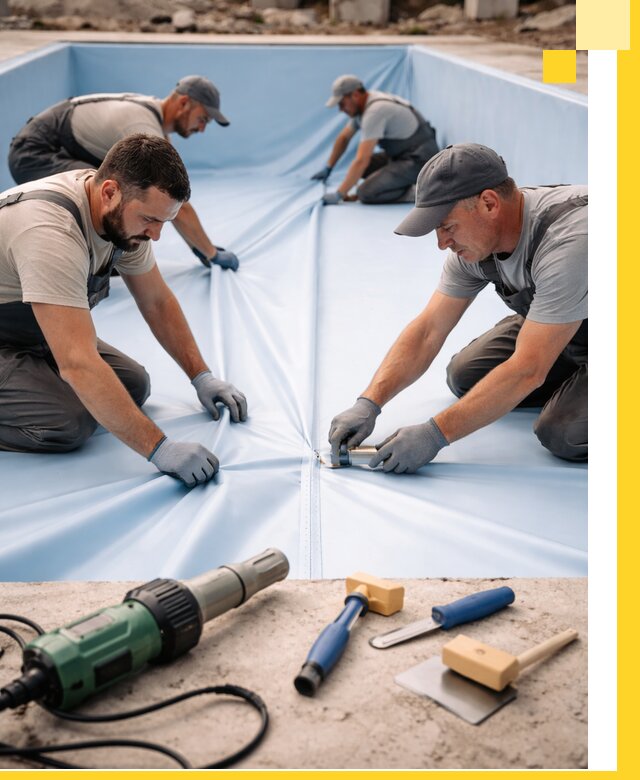 ПВХ пленка для бассейнов с монтажом и гарантией в Южноуральске