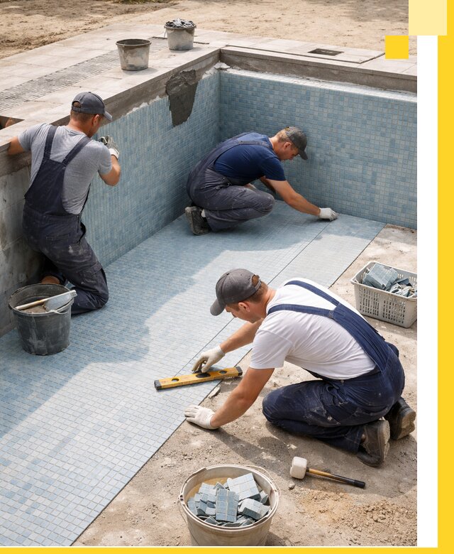 Укладка и установка плитки для бассейнов под ключ в Южноуральске