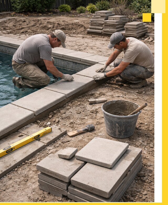 Установка и изготовление копингового камня для бассейнов в Южноуральске