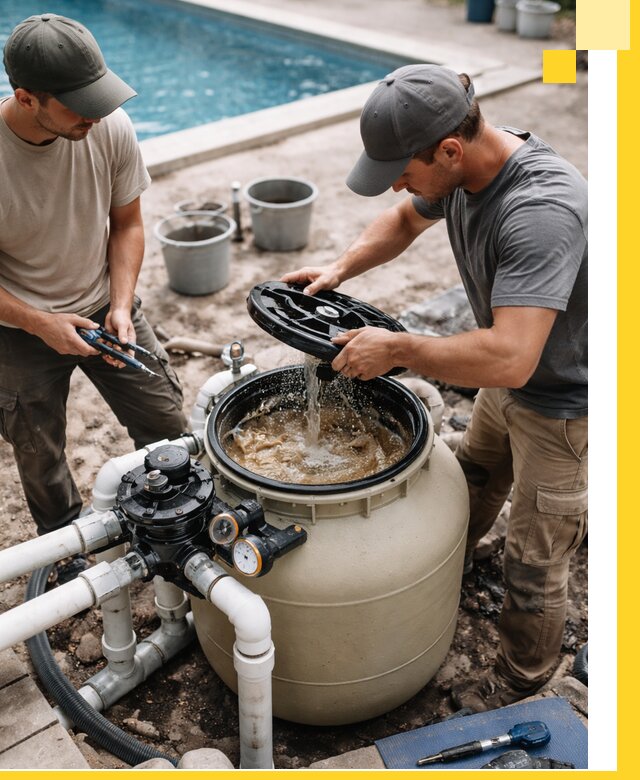 Установка и обслуживание песочных фильтров для бассейнов в Южноуральске