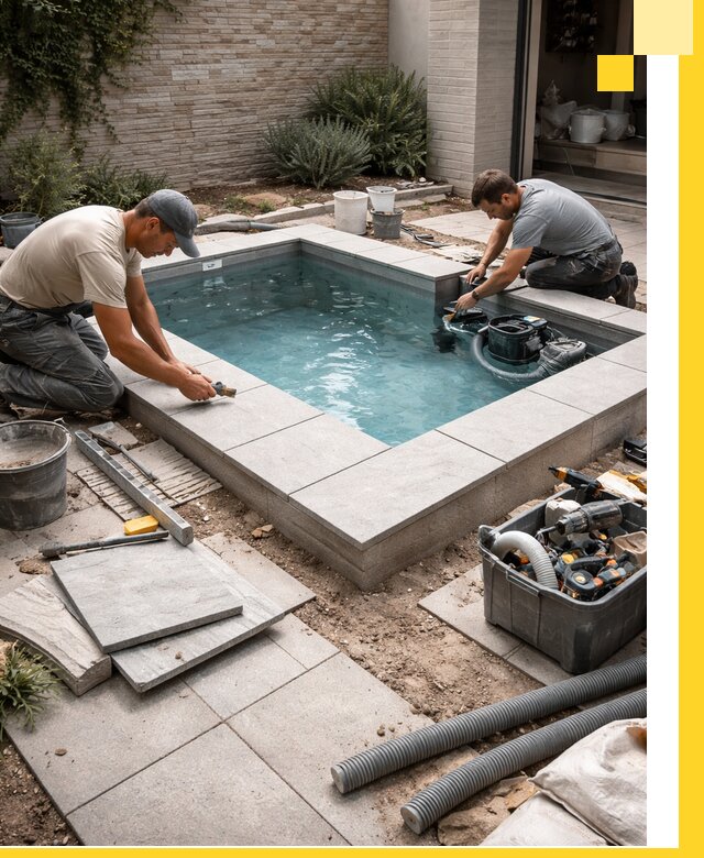 Мини бассейны под ключ в Южноуральске, дизайн и установка