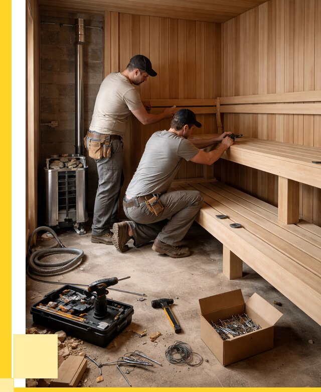 Монтаж саун под ключ в Южноуральске от 131232 р. | ЭриданЖрк