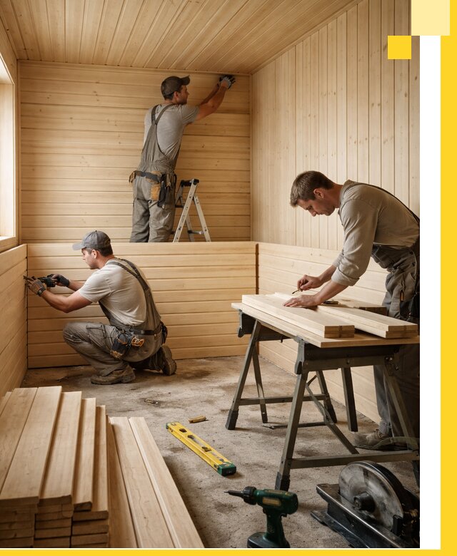 Обшивка саун в Южноуральске из натуральной древесины под ключ