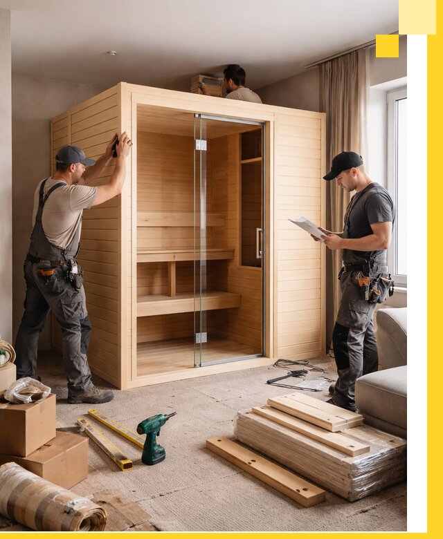 Установка и благоустройство саун в квартире в Южноуральске