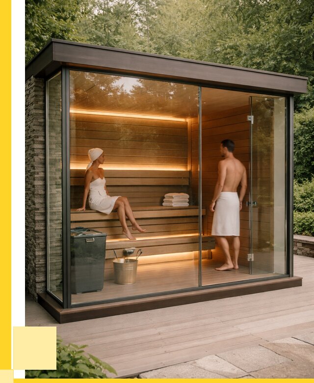 Сауна стеклянная и двери для сауны в Южноуральске от 273400 р. | ЭриданЖрк