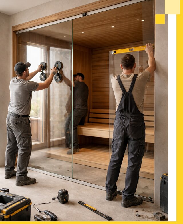 Производство и монтаж стеклянных саун под ключ в Южноуральске