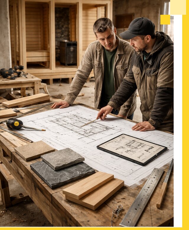 Проекты бань под ключ и планы строительства в Южноуральске