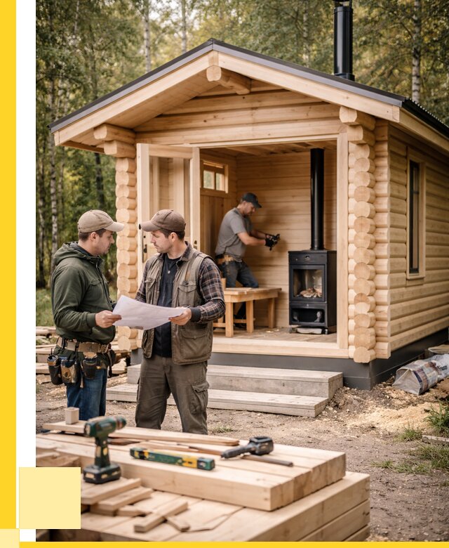 Монтаж бань под ключ в Южноуральске — от 218720 р. | ЭриданЖрк