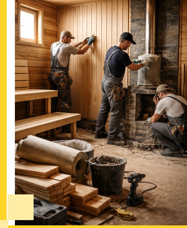 Ремонт бань под ключ в Южноуральске от 49212 р. | ЭриданЖрк