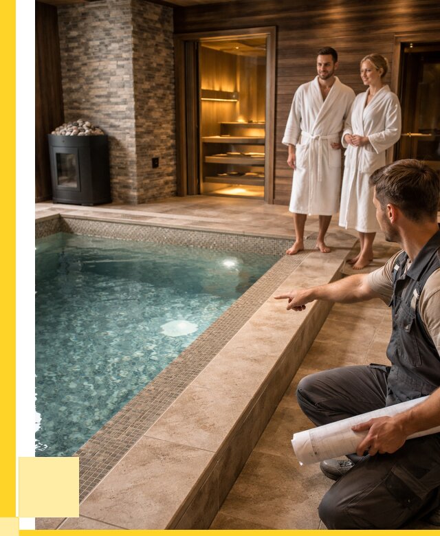 Проект бани с бассейном под ключ в Южноуральске от 71084 р. | ЭриданЖрк