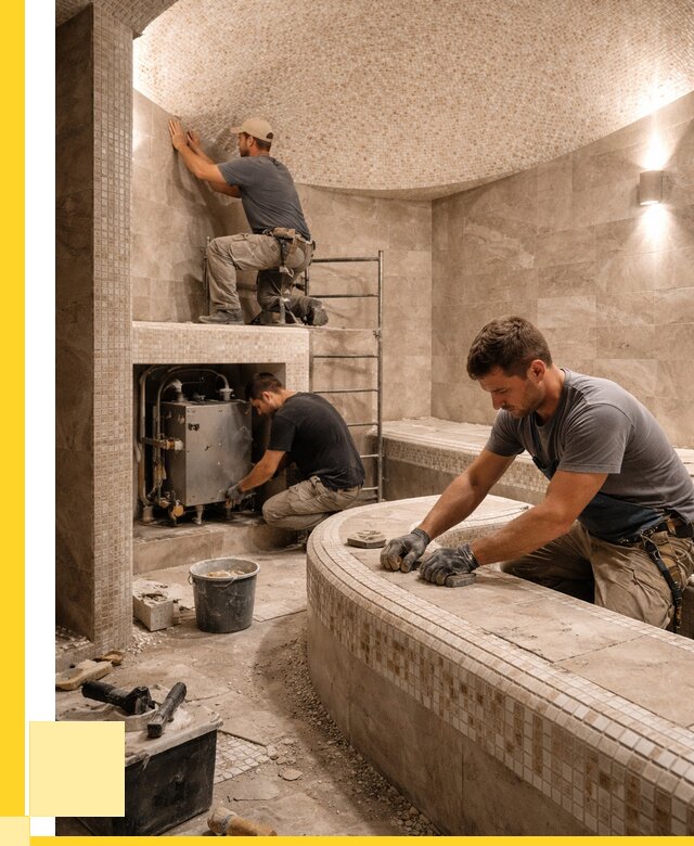 Монтаж хамамов под ключ в Южноуральске от 273400 р. ЭриданЖрк