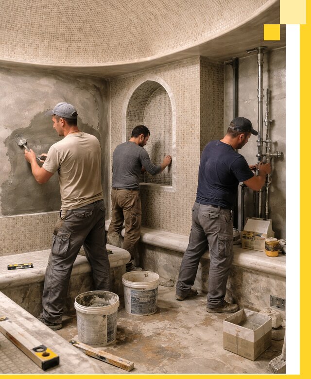 Профессиональный монтаж хамамов под ключ в Южноуральске с гарантией