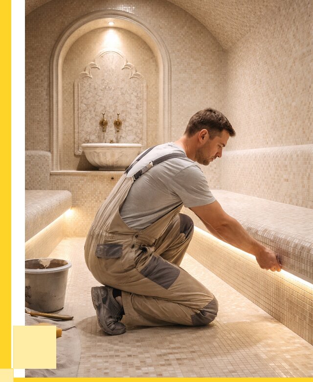 Отделка хамамов под ключ в Южноуральске от 6015 р. | ЭриданЖрк