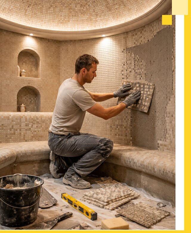 Устройство и монтаж домашнего хамама под ключ в Южноуральске