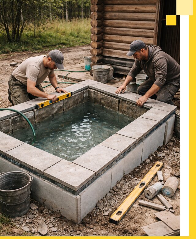 Изготовление и установка холодных купелей под ключ в Южноуральске